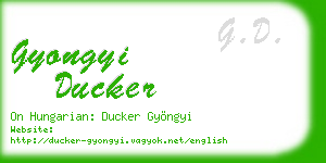 gyongyi ducker business card